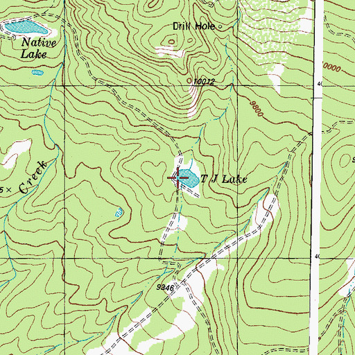 Topographic Map of T J Lake, CO