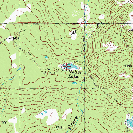 Topographic Map of Native Lake, CO