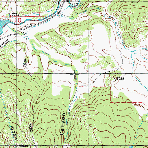 Topographic Map of House Canyon, CO