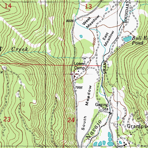 Topographic Map of Lowe Camp, CO