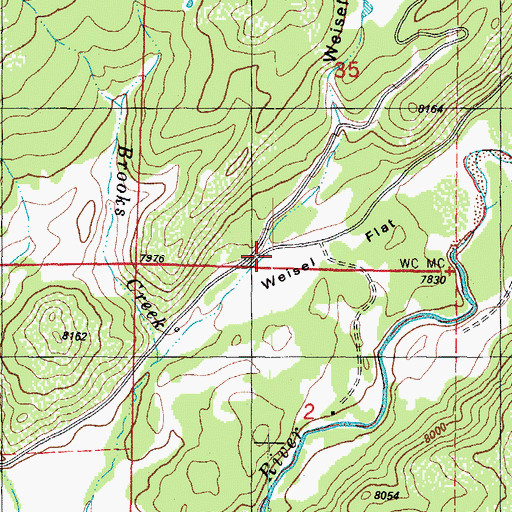 Topographic Map of Weisel Canyon, CO
