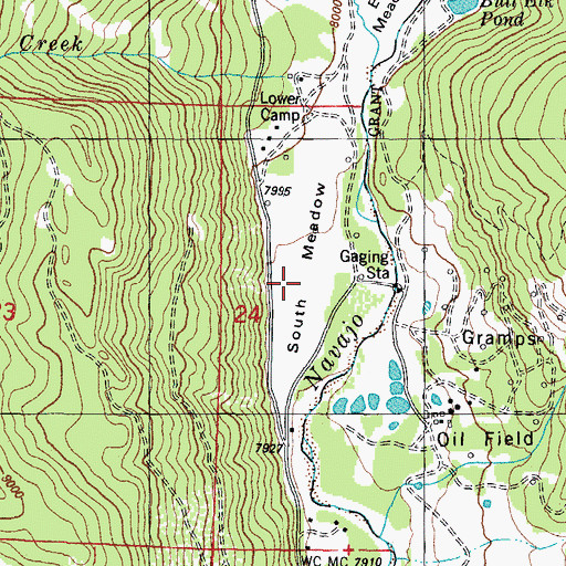 Topographic Map of South Meadow, CO