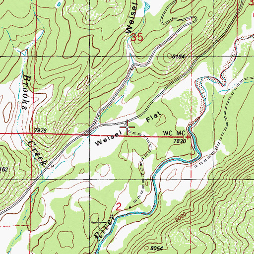 Topographic Map of Weisel Flat, CO