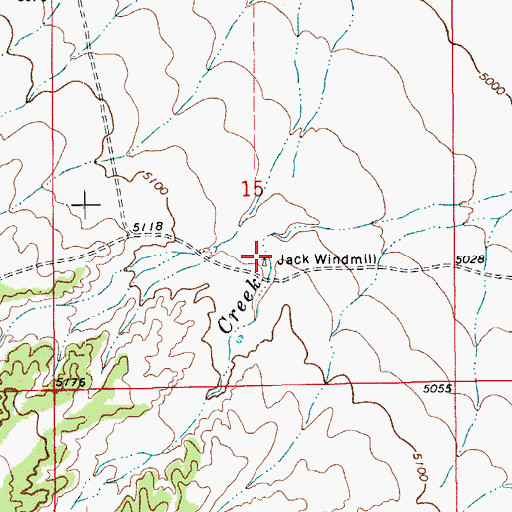 Topographic Map of Jack Windmill, CO