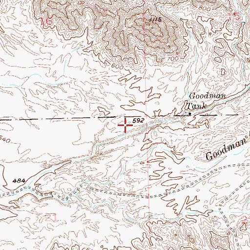 Topographic Map of La Paz (historical), AZ