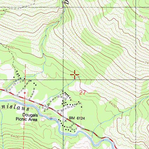 Topographic Map of Dardanelle Post Office (historical), CA