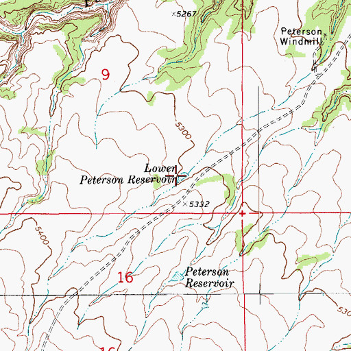 Topographic Map of Lower Peterson Reservoir, CO