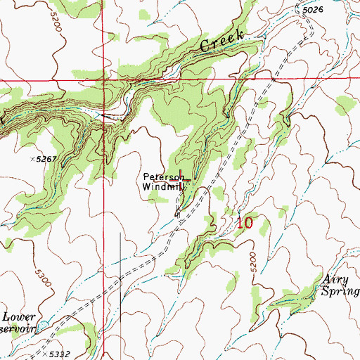 Topographic Map of Peterson Windmill, CO
