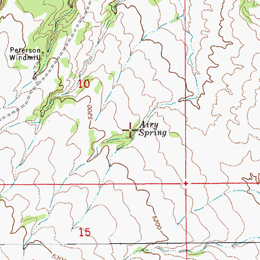 Topographic Map of Airy Spring, CO