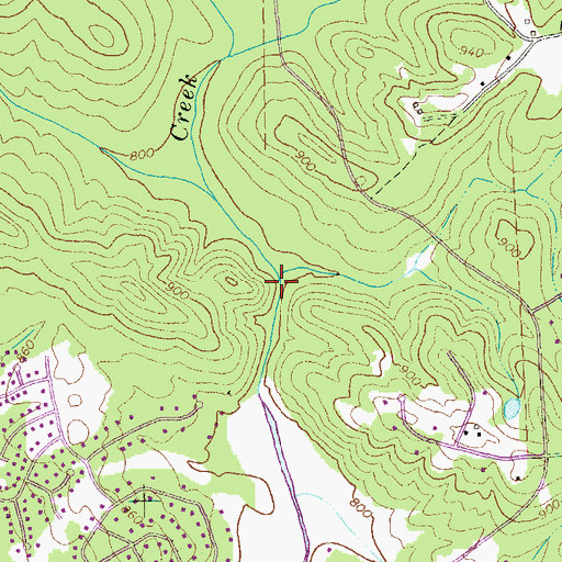 Topographic Map of Lake Kedron Dam, GA