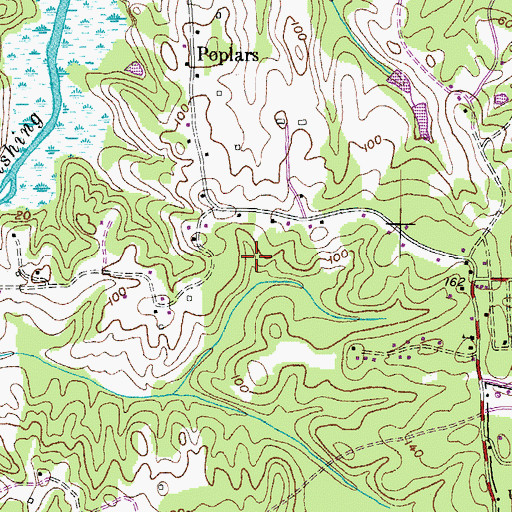 Topographic Map of Randle Cliffs Post Office (historical), MD