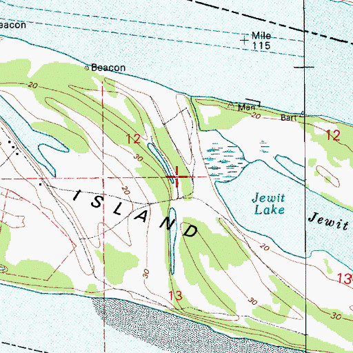 Topographic Map of Government Island State Park, OR