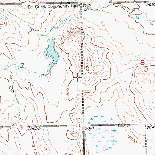Topographic Map of Elk Creek (historical), SD