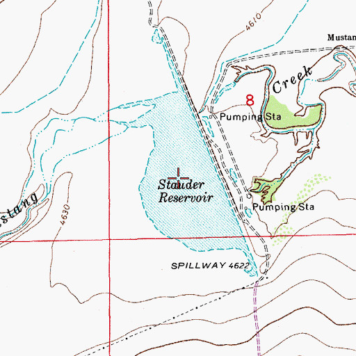 Topographic Map of Stauder Reservoir, CO
