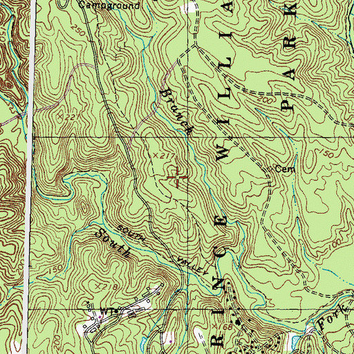 Topographic Map of Turkey Run Ridge Trail, VA