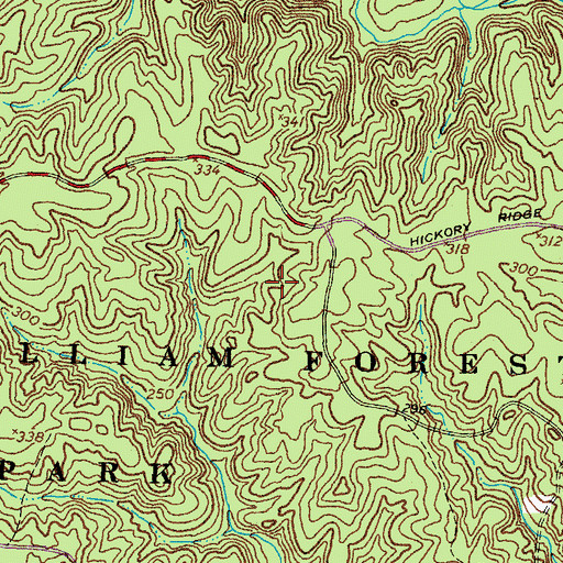 Topographic Map of Oak Ridge Trail, VA