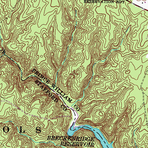Topographic Map of Chopawamsic Backcounty Area, VA