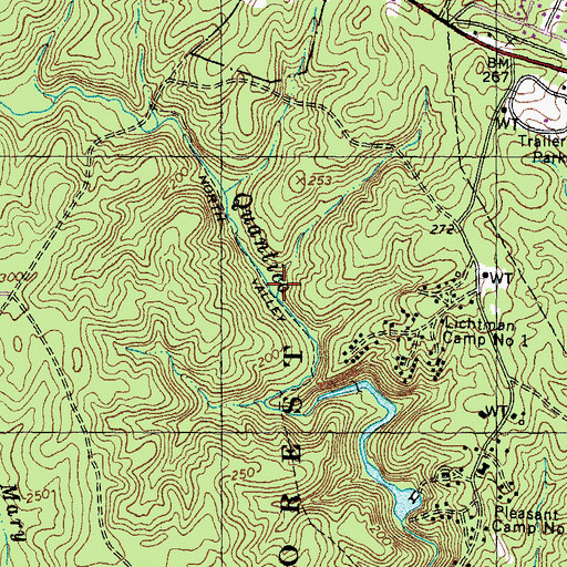 Topographic Map of North Valley Trail, VA