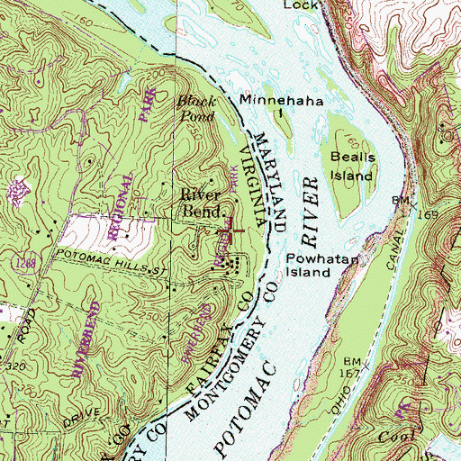 Topographic Map of Center Trail, VA