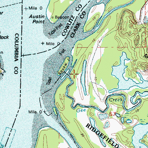 Topographic Map of Cathlapotle (historical), WA