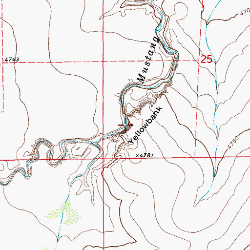 Topographic Map of Yellowbank, CO
