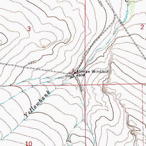 Topographic Map of Altman Windmill, CO