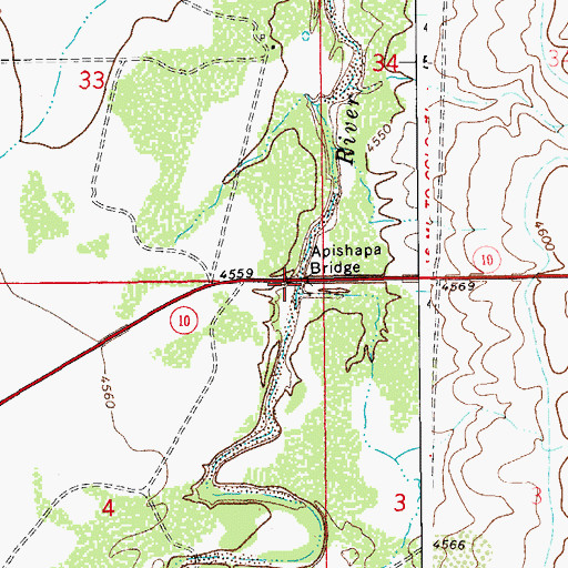 Topographic Map of Apishapa Bridge, CO