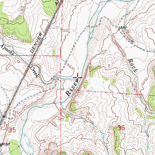 Topographic Map of Apache Creek, CO