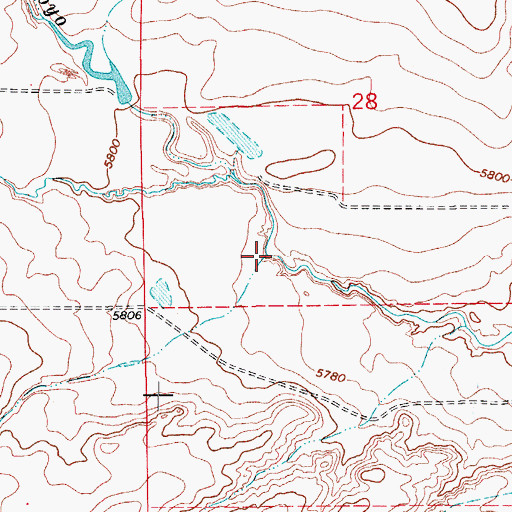 Topographic Map of Tom Branch, CO