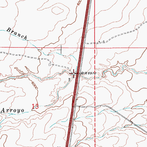 Topographic Map of Mexican Springs Branch Greasewood Arroyo, CO