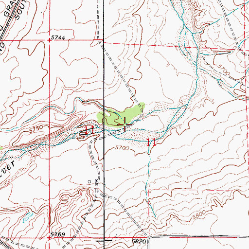 Topographic Map of Greasewood Arroyo, CO