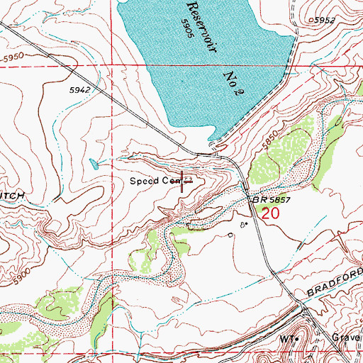 Topographic Map of Speed Cemetery, CO