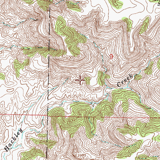 Topographic Map of Ashland Division, MT