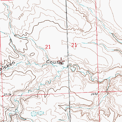 Topographic Map of Fort Belknap Reservation Division, MT