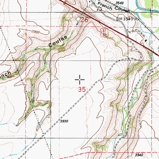 Topographic Map of Belt Division, MT
