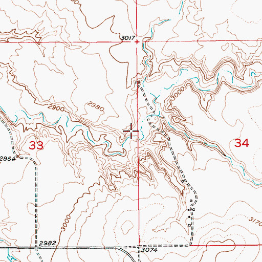 Topographic Map of Big Sandy Division, MT
