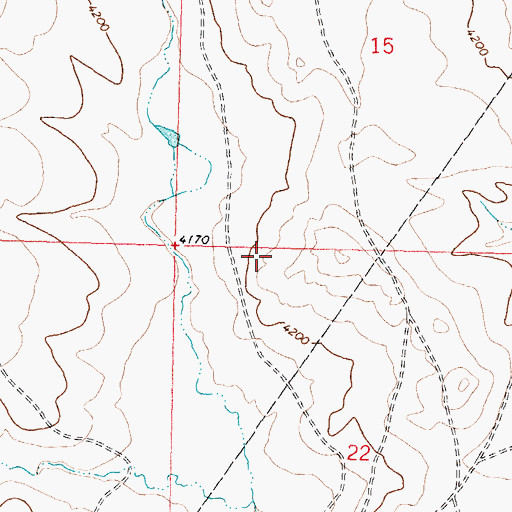 Topographic Map of Blackfeet Reservation Division, MT