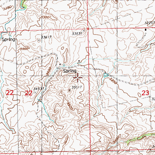 Topographic Map of Chinook Division, MT