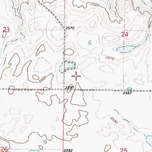 Topographic Map of Conrad Division, MT