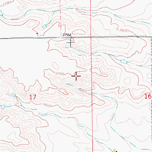 Topographic Map of Denton Division, MT