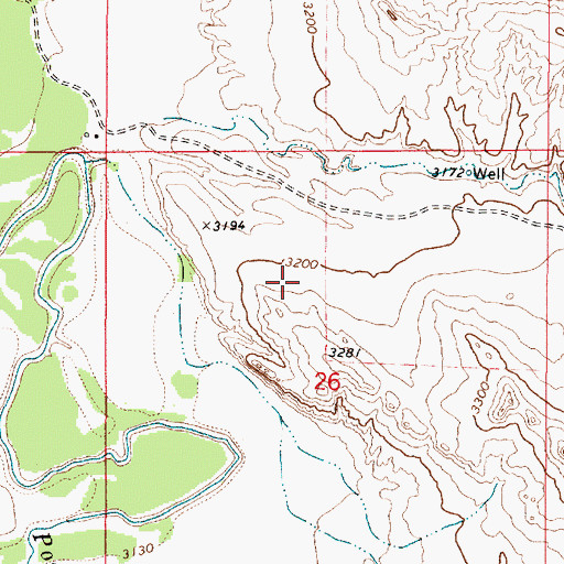 Topographic Map of East Powder River Division, MT