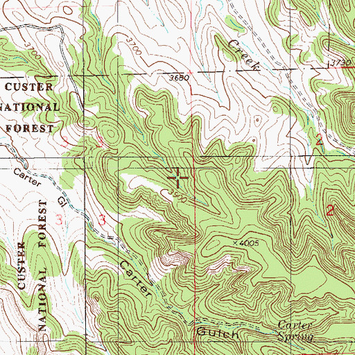 Topographic Map of Ekalaka Division, MT