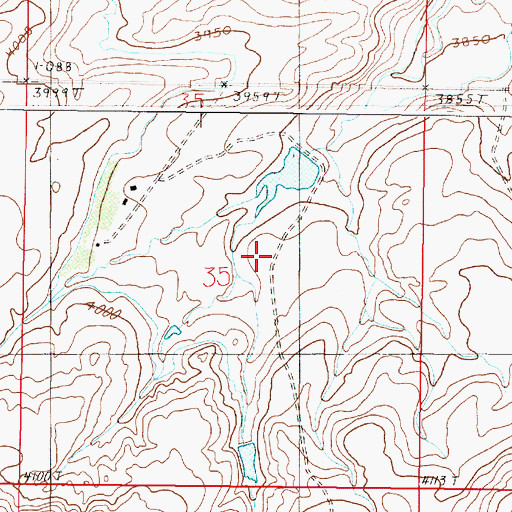 Topographic Map of Fairfield Division, MT