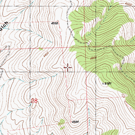 Topographic Map of Flathead Reservation Division, MT