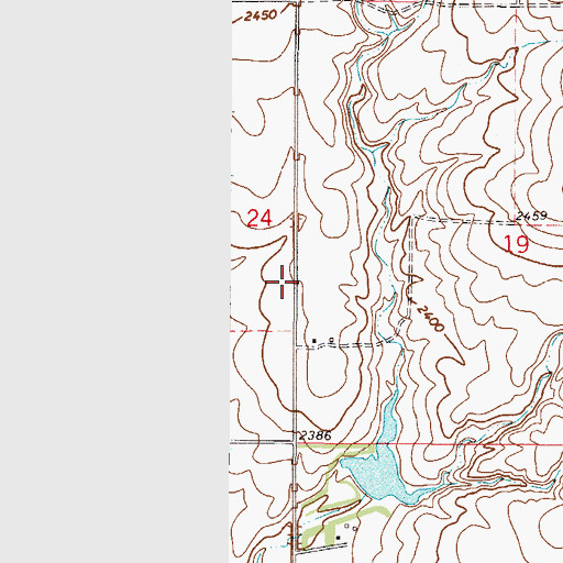 Topographic Map of Fort Peck Reservation Division, MT