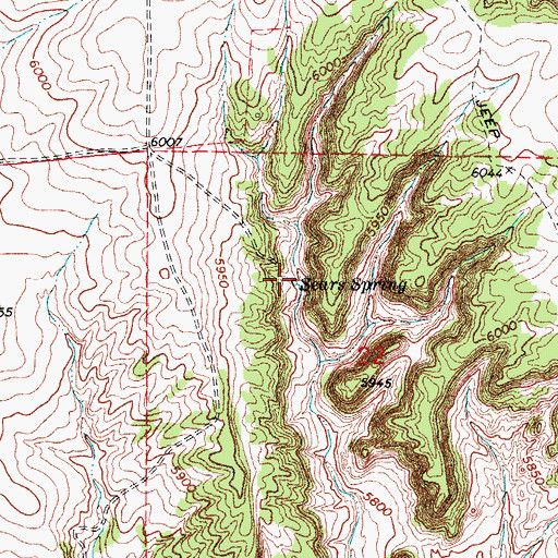 Topographic Map of Sears Spring, CO