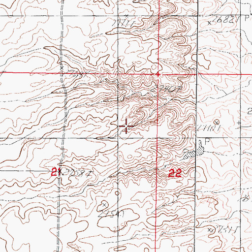 Topographic Map of Fort Peck Reservation Division, MT