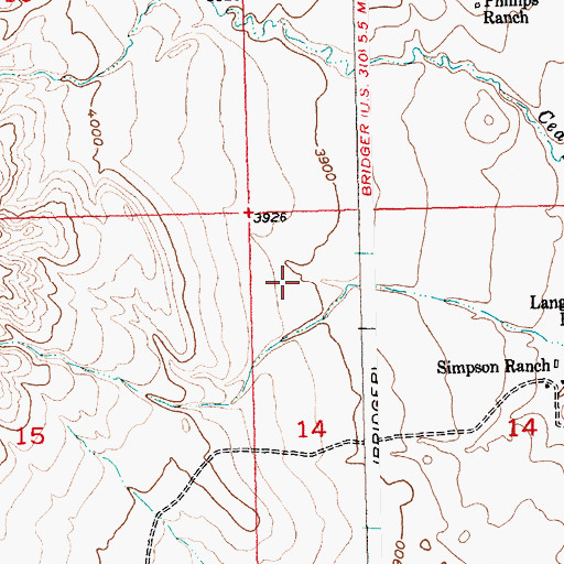 Topographic Map of Fromberg-Bridger Division, MT