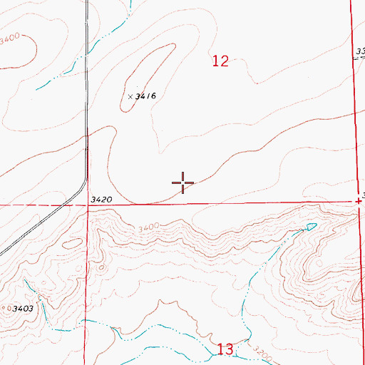 Topographic Map of Geraldine Division, MT