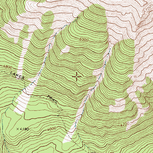 Topographic Map of Glacier National Park Division, MT